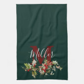 Personalisiertes Küchentuch mit Holzofen und Beere (Vertikal)