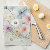 Personalisiertes Küchentuch mit kleinen Wildblumen (Viertel Falte)