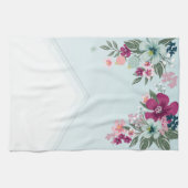 Personalisiertes Küchentuch Tropische Blume auf bl (Horizontal)