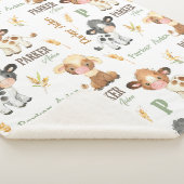 Personalisiertes Kuh Baby Blanket | 50x60 Sherpa Sherpadecke (3/4)