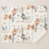 Personalisiertes Kuh Baby Blanket | 50x60 Sherpa Sherpadecke (Vorderseite (Horizontal))