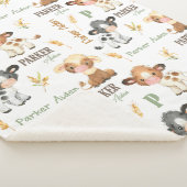 Personalisiertes Kuh Baby Blanket | 60 x 80 Sherpa Sherpadecke (3/4)