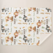 Personalisiertes Kuh Baby Blanket | 60 x 80 Sherpa Sherpadecke (Vorderseite (Horizontal))