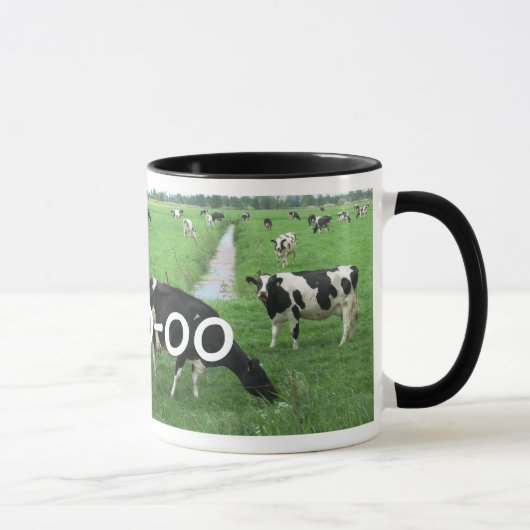 Personalisiertes Kuh-Geschenk: Milch-Tasse mit Tasse (Rechts)