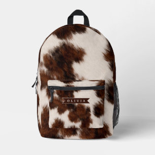 Personalisiertes Kuhdruck-Cowgirl-Geschenk im West Bedruckter Rucksack