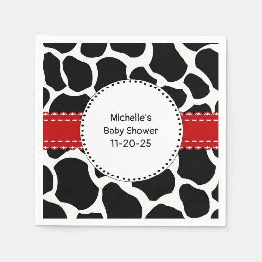 Personalisiertes Kuhdruckpapier Napkins Serviette (Vorderseite)