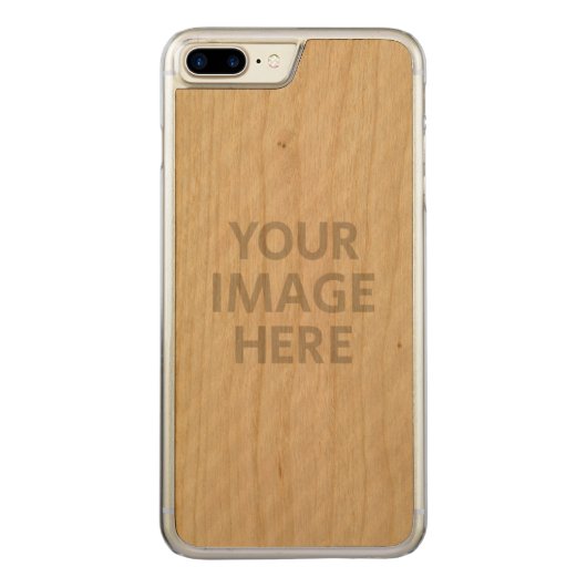 Personalisiertes kundenspezifisches Foto Carved Wood iPhone Hülle (Rückseite)
