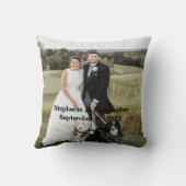 Personalisiertes, kundenspezifisches Hochzeitspieß Kissen (Rückseite)