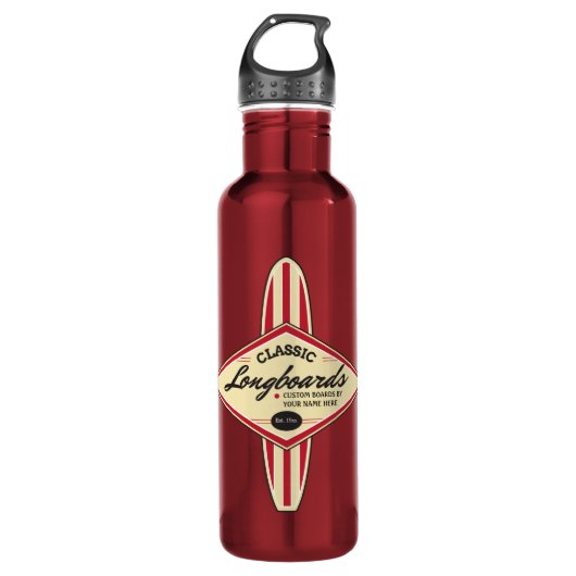 Personalisiertes kundenspezifisches Longboards Trinkflasche (Vorderseite)