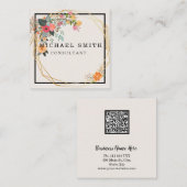 Personalisiertes, kundenspezifisches Minimalistisc Quadratische Visitenkarte (Vorne/Hinten)