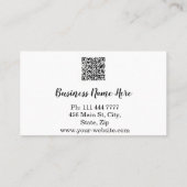 Personalisiertes, kundenspezifisches Minimalistisc Visitenkarte (Rückseite)