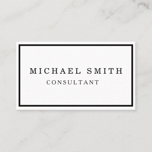 Personalisiertes, kundenspezifisches Minimalistisc Visitenkarte (Vorderseite)