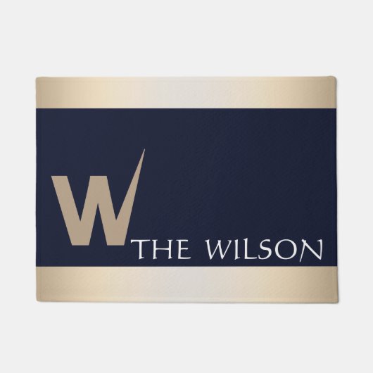 Personalisiertes kundenspezifisches Monogramm Fußmatte (Vorderseite)