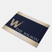 Personalisiertes kundenspezifisches Monogramm Fußmatte (Schrägansicht)