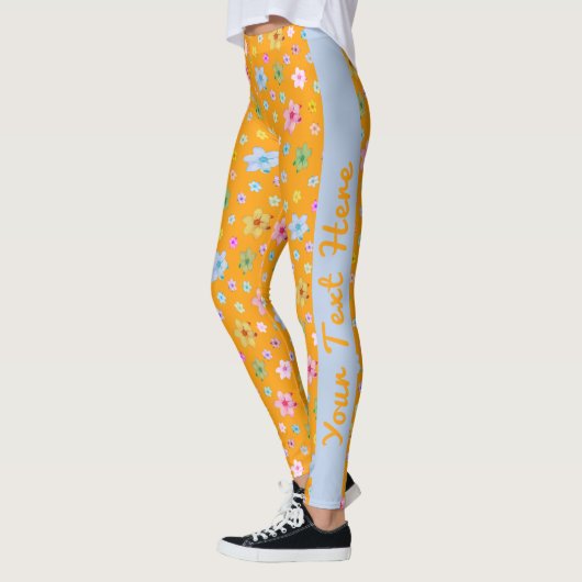 Personalisiertes, kundenspezifisches, orangefarben leggings (Links)