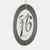 Personalisiertes kundenspezifisches Silber des Keramik Ornament (Rechts)