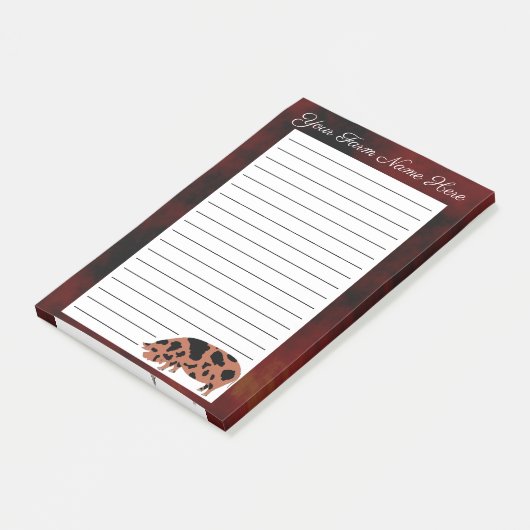 Personalisiertes Kune-Pig Post-it Klebezettel (angewinkelt)