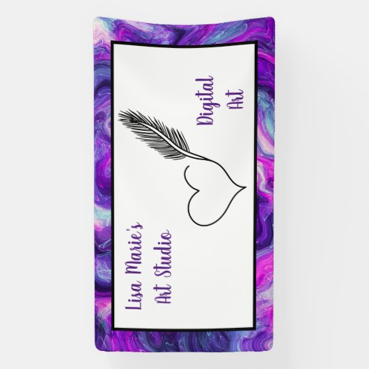 Personalisiertes Kunstbanner für Kunstausstellunge Banner (Vertikal)