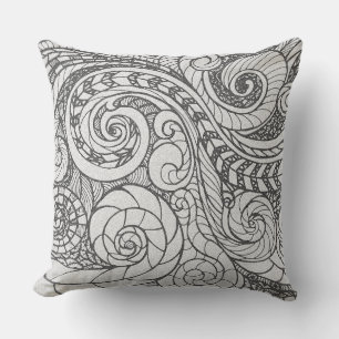 Personalisiertes Kunstdoodle-Design Kissen