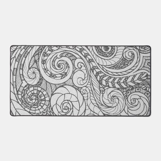 Personalisiertes Kunstdoodle-Design Schreibtischunterlage (Vorderseite)