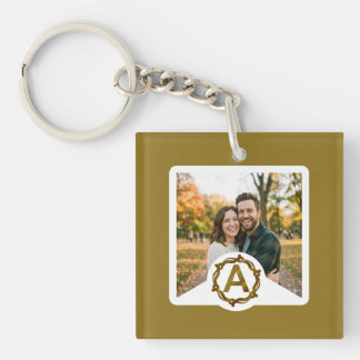 Personalisiertes Kunsthandwerk Monogramm A | Holzr Schlüsselanhänger