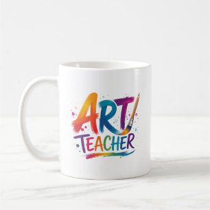Personalisiertes Kunstlehrergeschenk zur Würdigung Kaffeetasse