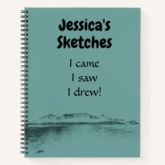 Personalisiertes künstlerisches Aquamarines Meer u Notizblock (Vorderseite)