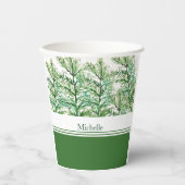 Personalisiertes künstlerisches Baummuster Pappbecher (Vorderseite)