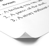 Personalisiertes Kunstwörterbuch Definition Poster (Ecke)