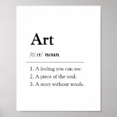 Personalisiertes Kunstwörterbuch Definition Poster (Vorne)