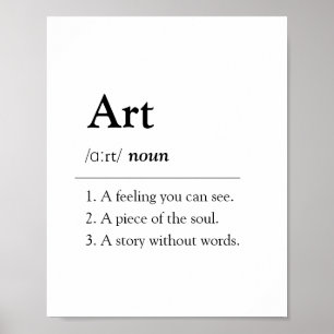 Personalisiertes Kunstwörterbuch Definition Poster