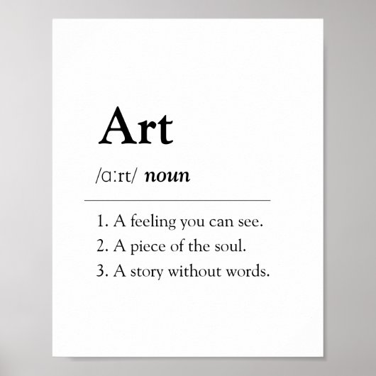 Personalisiertes Kunstwörterbuch Definition Poster (Vorne)