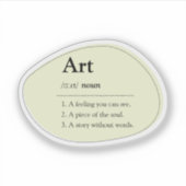 Personalisiertes Kunstwörterbuch-Definitions-Aufkl Aufkleber (Vorderseite)