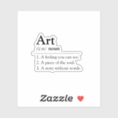 Personalisiertes Kunstwörterbuch-Definitions-Aufkl Aufkleber (Blatt)