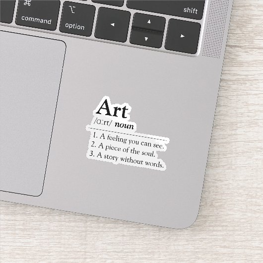 Personalisiertes Kunstwörterbuch-Definitions-Aufkl Aufkleber (Detail)