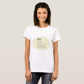 Personalisiertes Kunstwörterbuch Stil T-Shirt (Vorne ganz)