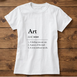 Personalisiertes Kunstwörterbuch Stil T-Shirt