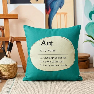 Personalisiertes Kunstwörterbuch-Style-Wurfkissen Kissen