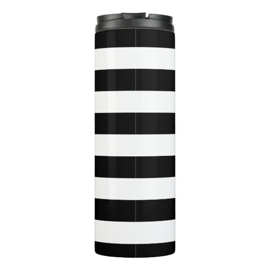 Personalisiertes Kürbis-Gewürz-gestreifte Trommel Thermosbecher (Rückseite)