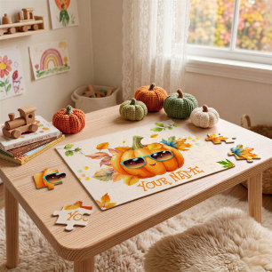 Personalisiertes Kürbis-Kinder-Herbst-Puzzle Puzzle