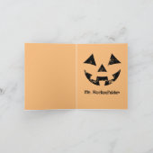 Personalisiertes Kürbisgesicht Halloween Jack-o-La (Innenseite)