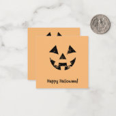Personalisiertes Kürbisgesicht Halloween Jack-o-La Mitteilungskarte (Vorderseite/Rückseite Beispiel)