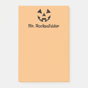 Personalisiertes Kürbisgesicht Halloween Jack-o-La Post-it Klebezettel