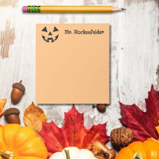 Personalisiertes Kürbisgesicht Halloween Jack-o-La Post-it Klebezettel