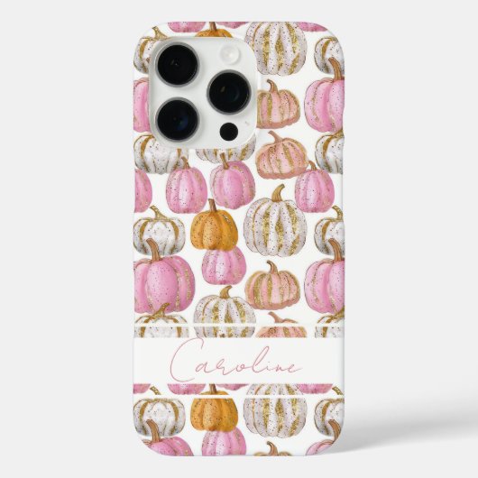 Personalisiertes Kürbismuster Case-Mate iPhone Hülle (Rückseite)