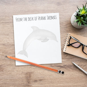 Personalisiertes Küsten-Delfin-Ozean-Schreibtisch- Notizblock