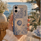 Personalisiertes Küsten-Muschel-Patchwork iPhone 16 Hülle