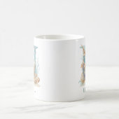 Personalisiertes Küstenmonogramm U Anfangsbuchstab Kaffeetasse (Mittel)