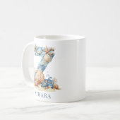 Personalisiertes Küstenmonogramm Z Anfangsbuchstab Kaffeetasse (Vorderseite Links)