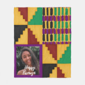 Personalisiertes Kwanzaa-Muster Fleecedecke (Vorderseite)